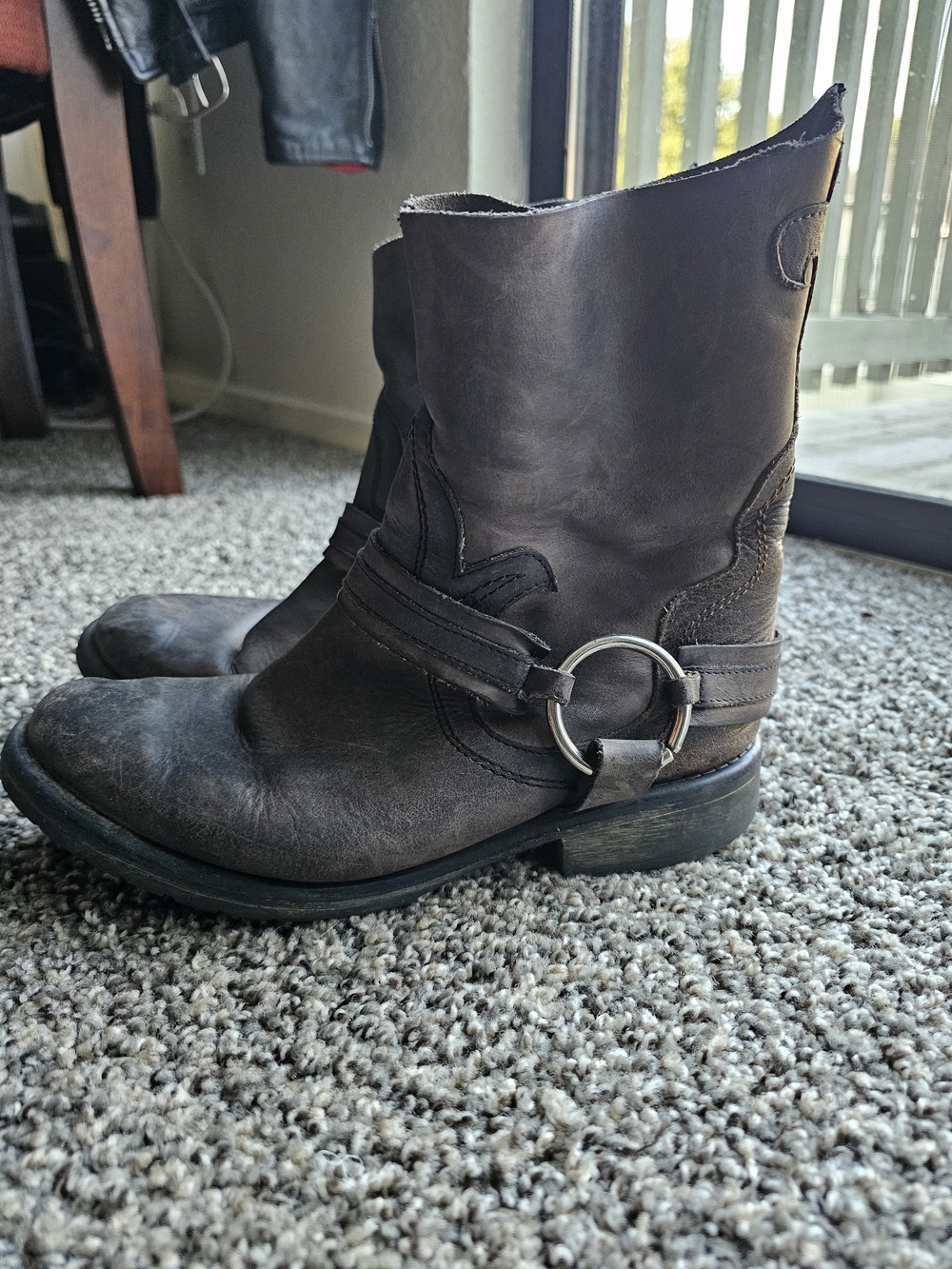 Steve Madden Juddge Women's Leather Western Harness Boots 10